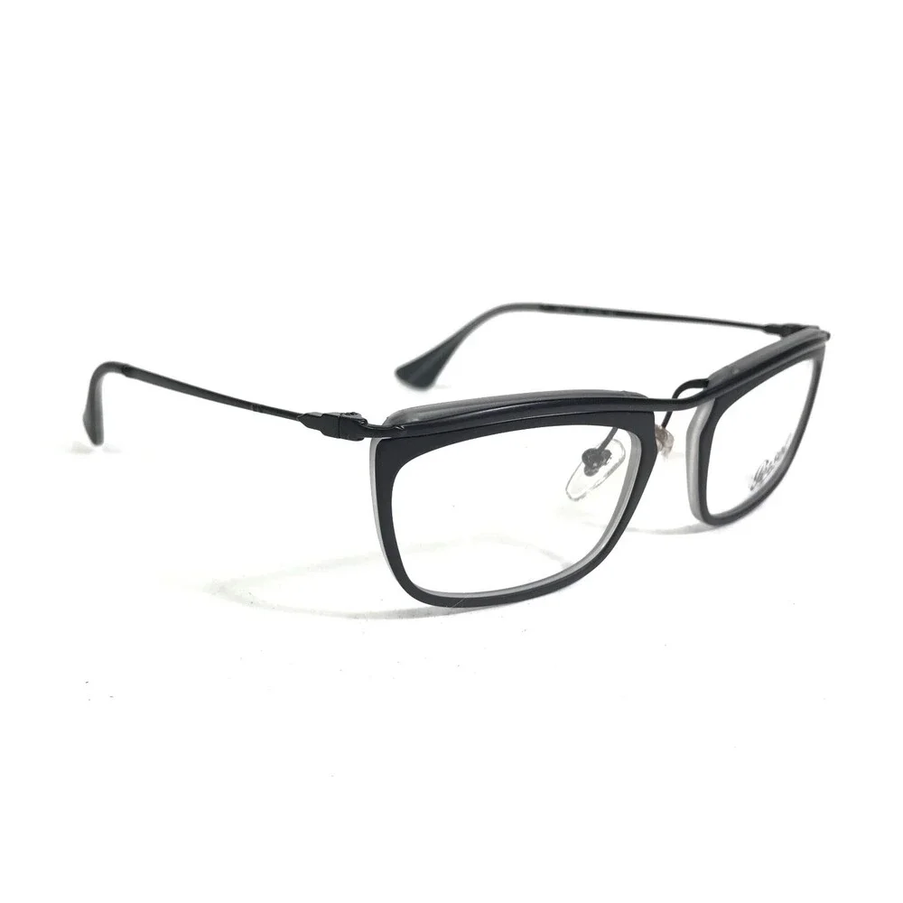 Persol Eyeglasses Frames 3084-7 1004 Black Rectangular Full Rim 51-19-145